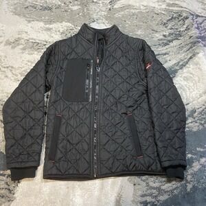 RefrigiWear Men's Diamond Quilted Jacket Black Size Small